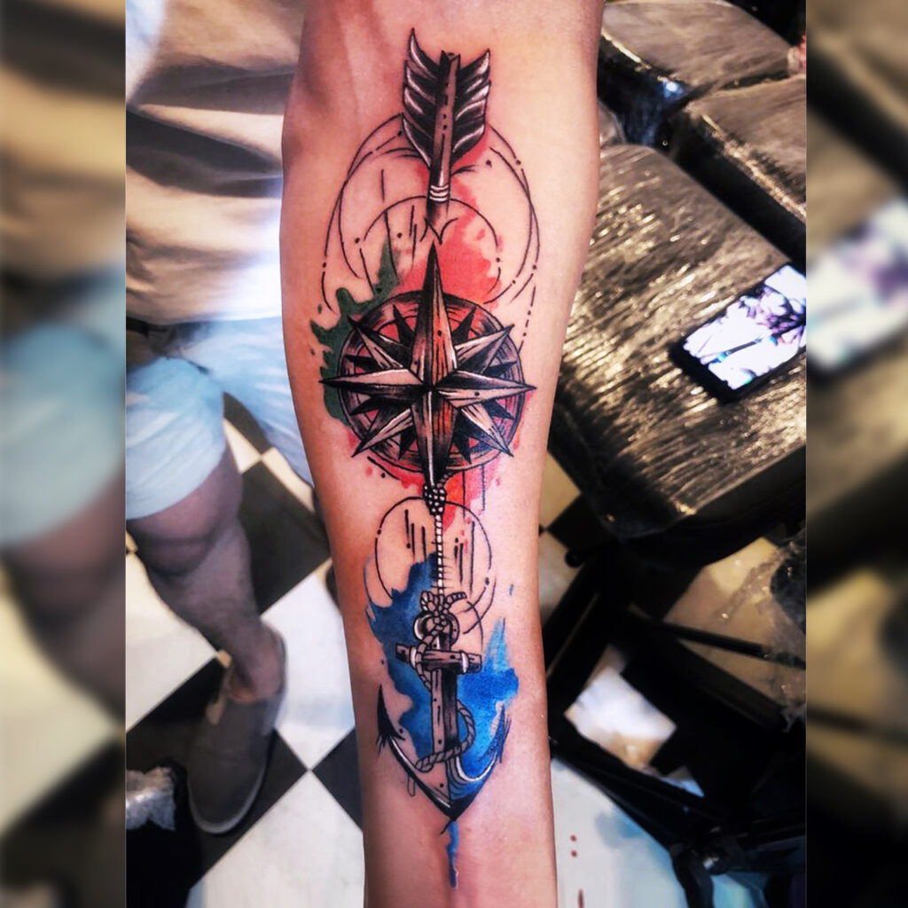 Compass Tattoo Designs- Bob Tattoo Studio