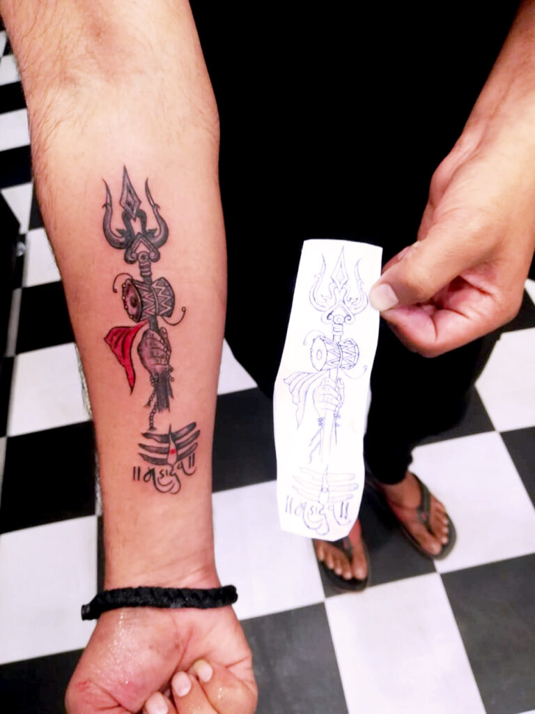 Thrishool Tattoo Designs- Bob Tattoo Studio|Best Tattoo Studio in Bangalore|Best Tattoo Shop near me