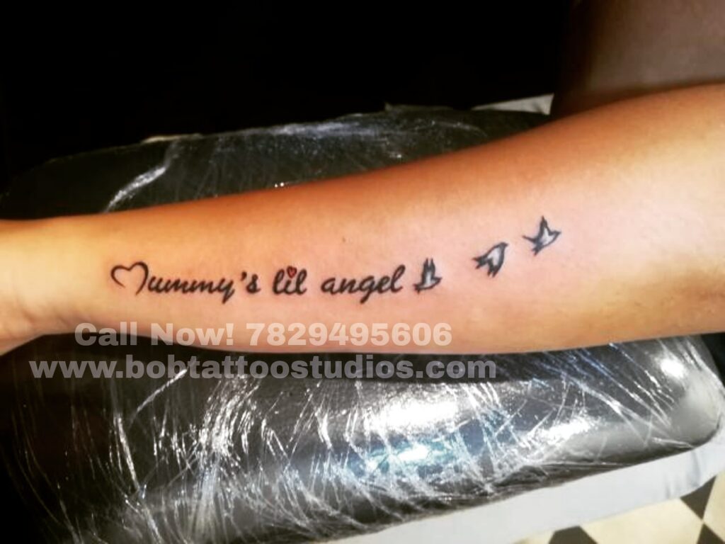 Mummy's Lil Angel Tattoo Designs- Bob Tattoo Studio|Best Tattoo Studio in Bnagalore|Best Tattoo Shop near me