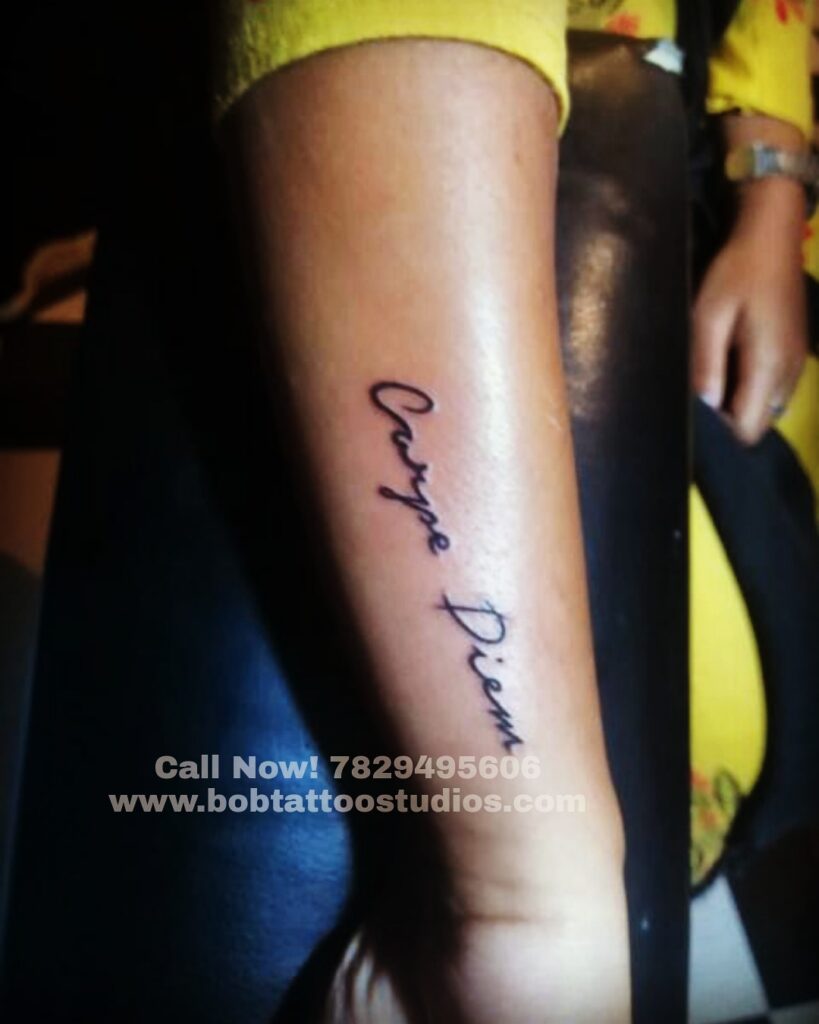 Carpe Diem Tattoo Designs- Bob Tattoo Studio|Best Tattoo Studio in Bangalore|Best Tattoo Shop near me