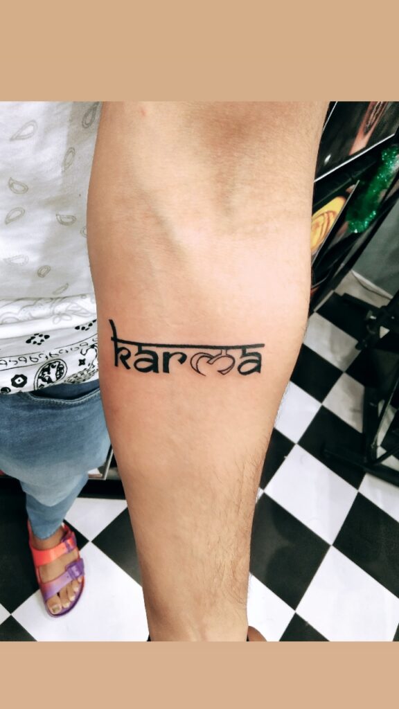 Karma with Tattoo Design - Bob Tattoo Studio